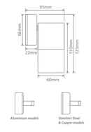 Domus Shadow 1 Light Fixed Wall Bracket Exterior Wall Lights Tri - Black 240V IP65 - SHADOW - Domus Lighting