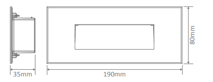 Domus Zone Recessed Exterior Wall Lights 3000K 5000K White 240V IP65 - 19724, 19725