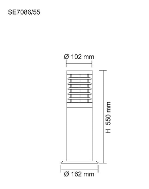 SAL SWAN SE7086/55 LED Bollards Stainless Steel 240V IP44 - SE7086/55- SAL Lighting