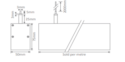 Domus Max-50 Linear Interior Pendant 3000K 4000K Black 31.2W 240V IP20 - 22472, 22473 - Domus Lighting