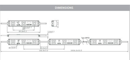 Havit Signage Modules LED Strip and Channels RGB 0.72W 12V IP65 - HV9794-IP65-20-RGB - Havit Lighting