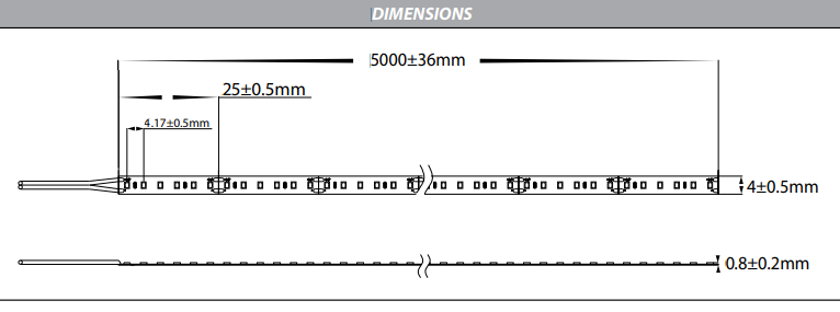 Havit Micro LED Strip 4000K 14.4W 24V IP20 - HV9734-IP20-240-4K Sold per metre and 30 metre roll - Havit Lighting