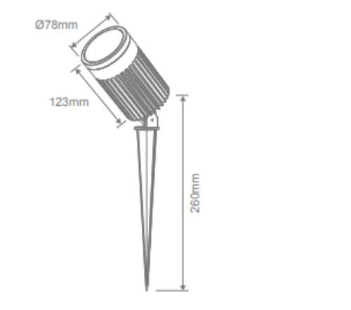 Domus ZOOM-PRO C/W HOOD Garden Spike Lights Tri - Black 30W 12/24V IP67 - 25709 - Domus Lighting