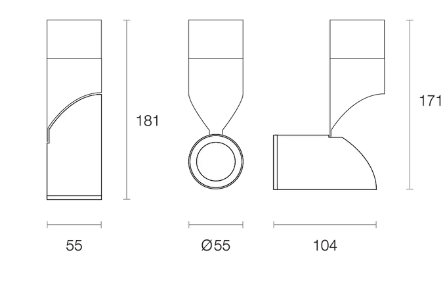 Trend Surface XSF10 LED Downlights 3000K 4000K Black / White 8W 220-240V IP20 - XSF10-3Adj(20-70)B, XSF10-4Adj(20-70)B - Trend Lighting