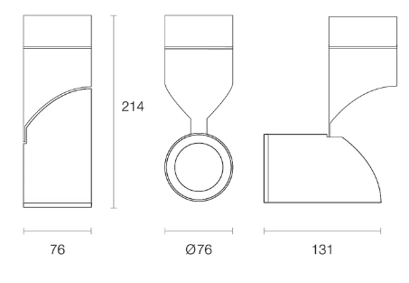 Trend Surface XSF25 LED Downlights 3000K 4000K Black / White 25W 220-240V IP20 - XSF25-3Adj(20-70)B, XSF25-4Adj(20-70)B - Trend Lighting