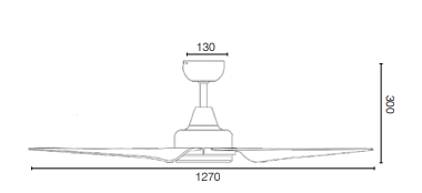 Brilliant COMO- 50in. with ABS Blades Ceiling Fan Matt Titanium 240V - 21345/77 - Brilliant Lighting