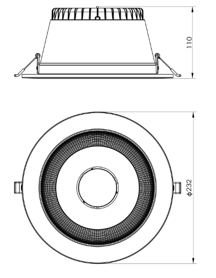 SAL RENMARK S9083D LED Downlights Tri - Black / White 24/35W 240V - S9083D35TC/DP, S9083SQ/WH/P, S9083RD/BK/P, S9083SQ/BK/P - SAL Lighting