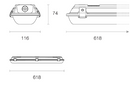 Trend Nero WP0601 LED Linear Batten Tri - White 20W 200-240V IP65 - WP0601-TRI - Trend Lighting