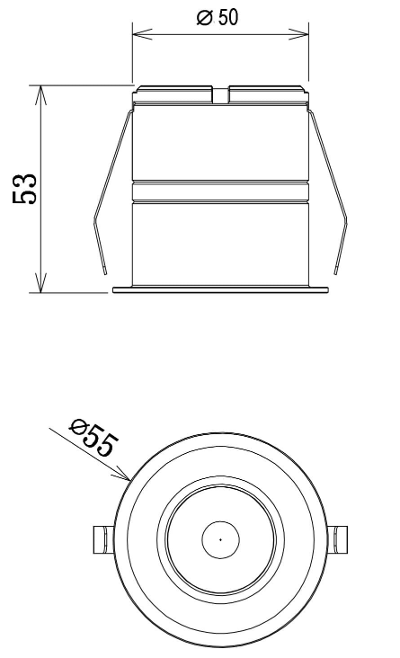 SAL Star Spot II S9363 LED Downlight 3000K White / Black 7W 240V IP54 - S9363WW/WH, S9363WW/BK