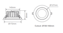 Domus Expo-25 Low Glare Recessed LED Downlight Tri - Black 25W 240V IP44 - 20712, 21604 - Domus Lighting