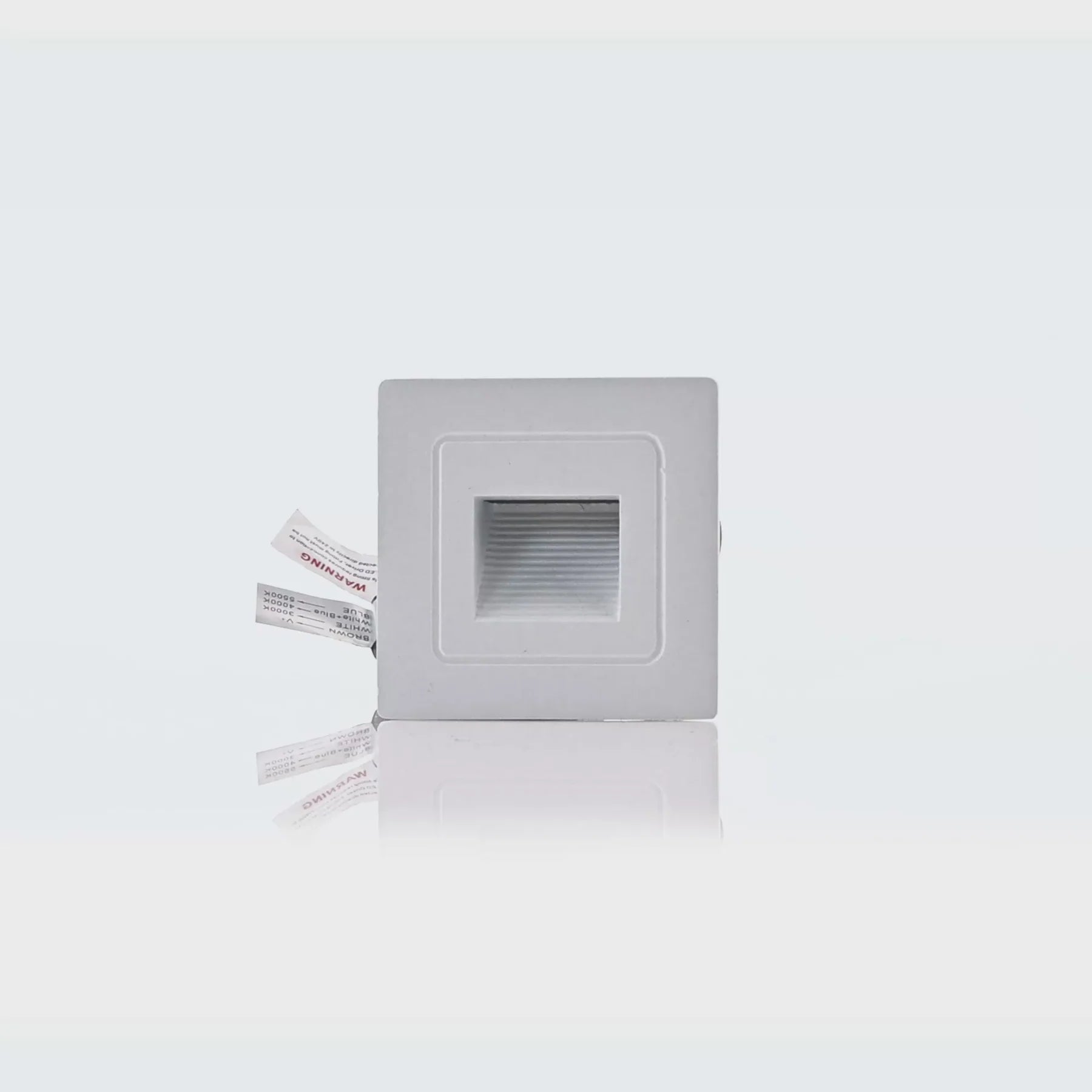 Havit Trin Small Square Recessed LED Exterior Step Lights Tri- White 1W 12V IP54- HV3111T-WHT-12V