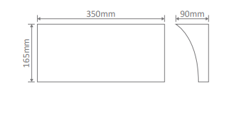 Domus BF - 2014 Ceramic Up Interior Wall Light White 240V - 11035- Domus Lighting