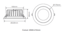 Domus Expo-35 Low Glare Recessed LED Downlight Tri - White 35W 240V IP44 - 20715, 21605 - Domus Lighting