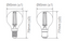 Fancy Round G45 4.8W 240V Dimmable LED Filament Lamp Clear IP20 - E14