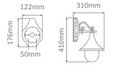 Domus MONACO WALL BRACKET S-ARM Accessories Beige / Burgundy / Black / Green / White - 15812, 15813, 15814, 15815, 15817 - Domus Lighting