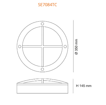 SAL COOPER SE7084TC EM LED Emergency Black / Silver 23W 240V IP65 - SE7084TC/EM - SAL Lighting