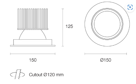 Trend MIDILED XDM10 LED Downlights 3000K 4000K Black / White / Silver 10W 180-265V IP20 - XDM103, XDM104 - Trend Lighting