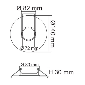 SAL Adaptor Plate S9931 LED Downlight White - S9931WH - SAL Lighting