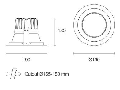 Trend Maxiled XLC25 LED Downlights 3000K 4000K White 25W 180-265V IP20 - XLC253-MB-Wh, XLC254-MB-Wh - Trend Lighting