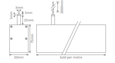 Domus Max-50 Linear Interior Pendant 3000K 4000K White 31.2W 240V IP20 - 22481, 22482 - Domus Lighting