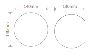 Domus BF - 2350 Ceramic Round Indirect Interior Wall Light White 240V - 11080 - Domus Lighting