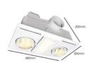 Brilliant SUPERNOVA-II - 2 Light Bathroom Mate 3000K 5000K White 12W 240V - 20748/05 - Brilliant Lighting