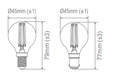 Domus Fancy Round G45 Dimmable B15 Filament Lamps and Globes Frosted 4.8W 240V IP20 - 65972, 65973- Domus Lighting