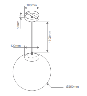 Domus Bubble-250 Dimmable Clear Ball LED Interior Pendant Black / White / Chrome / Satin Chrome / Rose Gold / Satin Brass / Antique Brass 240V IP20 - BUBBLE - Domus Lighting