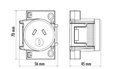 SAL Quick Connect Surface Socket Electrical Accessories White 250V - ESS107 - SAL Lighting