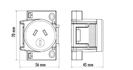 SAL Quick Connect Surface Socket Electrical Accessories White 250V - ESS107 - SAL Lighting