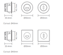 Domus Camino Round - Asy LED Interior Step Lights Tri - Black or White 3W 240V IP54 - 21747, 21748- Domus Lighting