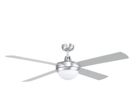 Brilliant TEMPEST-II 52in. Light with Ceiling Fan White/ Black/ Brushed Aluminium 50W 240V - 99988/05, 99988/06, 99988/13