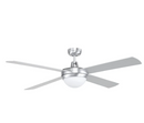 Brilliant TEMPEST-II 52in. Light with Ceiling Fan White / Black / Brushed Aluminium 240V - 99988/05, 99988/06, 99988/13 - Brilliant Lighting