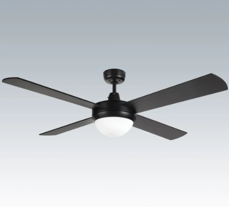Brilliant TEMPEST-II 52in. Light with Ceiling Fan White/ Black/ Brushed Aluminium 50W 240V - 99988/05, 99988/06, 99988/13