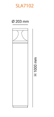 SAL SLA7102 LED Bollards 6000K Black / Silver 18W 240V IP54 - SLA7102BK, SLA7102SL - SAL Lighting
