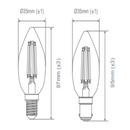 Domus Candle Dimmable B15 Filament Lamps and Globes 2700K 6500K Clear 4.8W 240V IP20 - 65922, 65923 - Domus Lighting