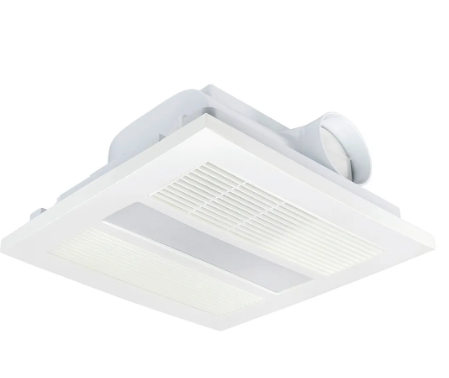 Brilliant SOLACE- 4-in-1 Bathroom Mate Ceiling Fans 4200K White/ Black 35W 240V IP20 - 21476/06, 21476/05