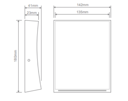 Domus DENT-1-WB Exterior Wall Lights Tri - Black / White 6W 240V IP54 - 19008, 19009 - Domus Lighting