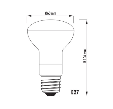 SAL R SERIES LR63/D Lamps and Globes 2700K 6000K Glass 7W 240V IP20 - LR63WW/D, LR63DL/D - SAL Lighting