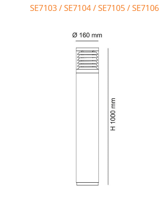 SAL SE7103 Base LED Bollards Black 240V IP54 - SE7103BK/LGLS - SAL Lighting