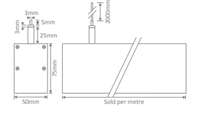 Domus Max-50 Linear Interior Pendant 3000K 4000K Aluminium 41.6W 240V IP20 - 22466, 22467 -Domus Lighting