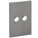 Clipsal Glass Fascia, C-Bus Control and Management System, 2 Gang, Saturn Series, Rectangular Stainless Steel- 5082F-J0