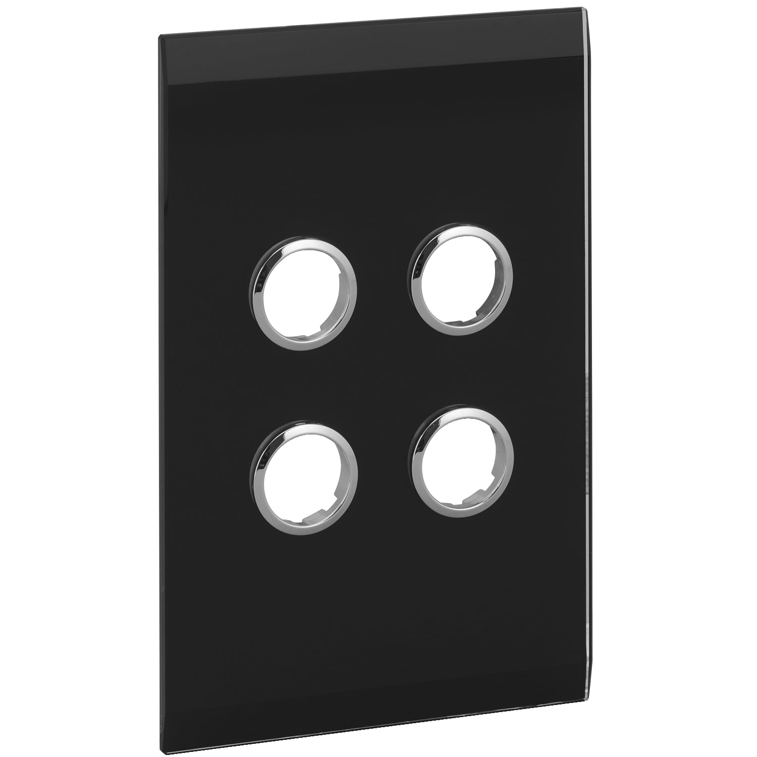 Clipsal Glass Fascia, C-Bus Control and Management System, 4 Gang, Saturn Series, Rectangular- 5084F-60- Facia to suit wall plate (5084680) *Facia only. Wall plate not included.