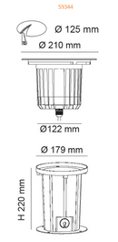 SAL S9344 Geo Inground Light Garden Step and Up Lights 3000K 4000K Stainless Steel 240V IP67 - S9344WW, S9344CW - SAL Lighting