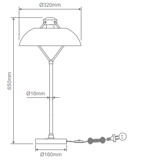 Domus FORGE-TL Table Lamp Silver 240V IP20 - 22712 - Domus Lighting