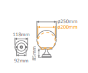 Domus SIENA SMALL PILLAR MOUNT 200MM OPAL LED Weatherproof Beige/ Black/ Burgundy/ Green/ White IP43 - 15536, 15537, 15538, 15539, 15541