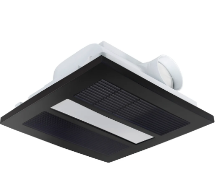 Brilliant SOLACE- 4-in-1 Bathroom Mate Ceiling Fans 4200K White/ Black 35W 240V IP20 - 21476/06, 21476/05