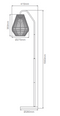 Domus Carter Paper Rope Floor Lamp Black / Natural 240V IP20 - 23150, 23151 - Domus Lighting