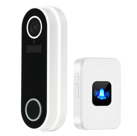 Brilliant DEACON Smart WiFi Video Doorbell and Chime Security Cameras White IP65 - 22063/05 - Brilliant Lighting
