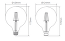 Domus G120 B22 Dimmable LED Filament Lamps and Globes 2700K 6500K Frosted 7.5W 240V IP20 - 65986, 65987 - Domus Lighting